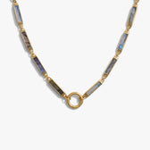 Awe Inspired Necklaces 14K Yellow Gold Vermeil Gemstone Bar Charm Necklace