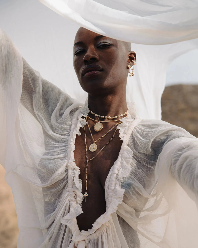 Awe Inspired Necklaces 14K Yellow Gold Vermeil Girl Mom Card Gift Set