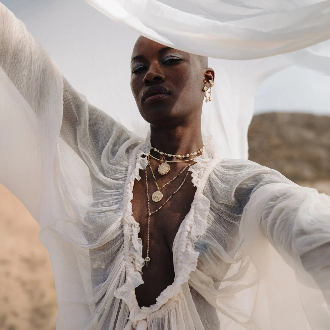 Awe Inspired Necklaces 14K Yellow Gold Vermeil Girl Mom Card Gift Set