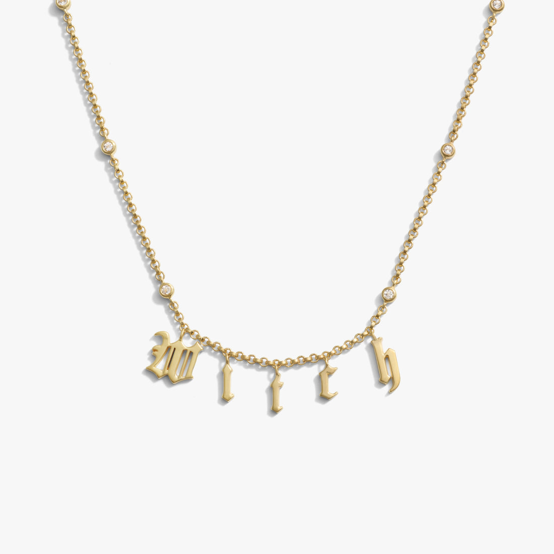 Awe Inspired Necklaces 14K Yellow Gold Vermeil Gothic Witch Necklace