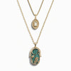 Awe Inspired Necklaces 14K Yellow Gold Vermeil / Green Amethyst / Earth Elemental Aura Necklace Set