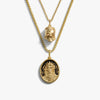 Awe Inspired Necklaces 14K Yellow Gold Vermeil Hades Skull Necklace Set