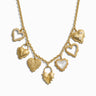 Awe Inspired Necklaces 14K Yellow Gold Vermeil Heart Statement Chain Necklace