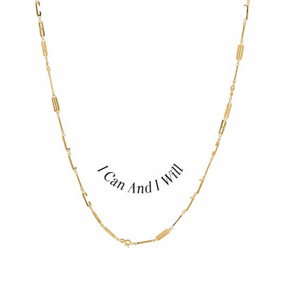 Awe Inspired Necklaces 14K Yellow Gold Vermeil / I Can & I Will Affirmation Necklace