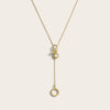 Awe Inspired Necklaces 14K Yellow Gold Vermeil Infinity Snake Charm Lariat
