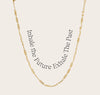 Awe Inspired Necklaces 14K Yellow Gold Vermeil / Inhale the Future Exhale the Past Affirmation Necklace