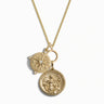 Awe Inspired Necklaces 14K Yellow Gold Vermeil Inner Compass Necklace Set