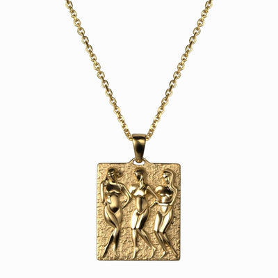 Awe Inspired Necklaces 14K Yellow Gold Vermeil / La Tribu- " The Tribe" / 16"-18" La Tribu " The Tribe" Embrace Necklace