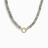 Awe Inspired Necklaces 14K Yellow Gold Vermeil Labradorite Beaded Charm Collector Necklace