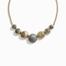 Awe Inspired Necklaces 14K Yellow Gold Vermeil Labradorite Moon Phase Statement Necklace