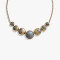 Awe Inspired Necklaces 14K Yellow Gold Vermeil Labradorite Moon Phase Statement Necklace