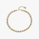 Awe Inspired Necklaces 14K Yellow Gold Vermeil / Labradorite Triple Moon Tennis Necklace