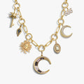 Awe Inspired Necklaces 14K Yellow Gold Vermeil / Labradorite Witch Statement Charm Necklace