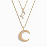 Awe Inspired Necklaces 14K Yellow Gold Vermeil / Leo Twisted Moon and Gemstone Zodiac Set