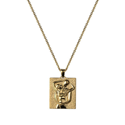 Awe Inspired Necklaces 14K Yellow Gold Vermeil / Les Amoureux- "The Lovers" Embrace Necklace