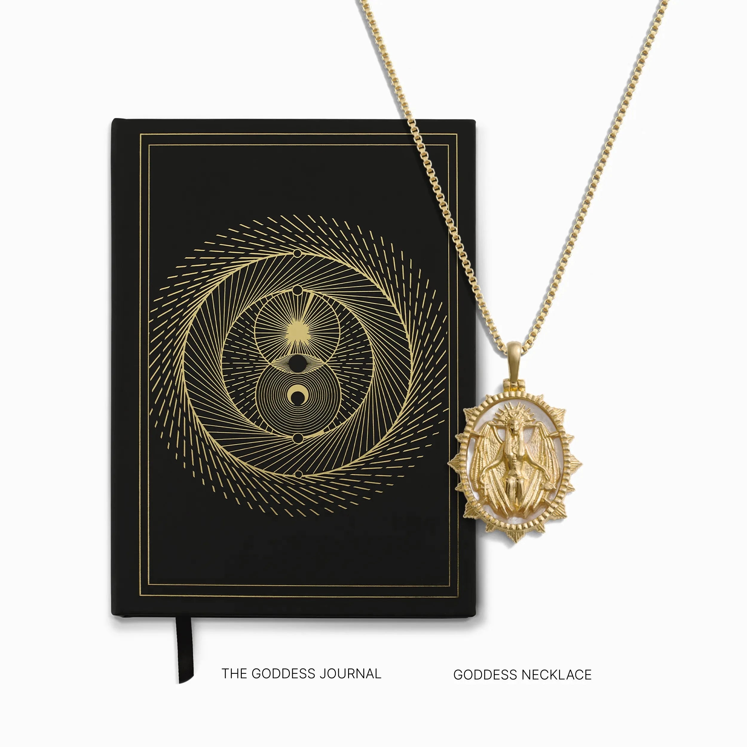 Awe Inspired Necklaces 14K Yellow Gold Vermeil / Lilith The Goddess Journal + Necklace Set