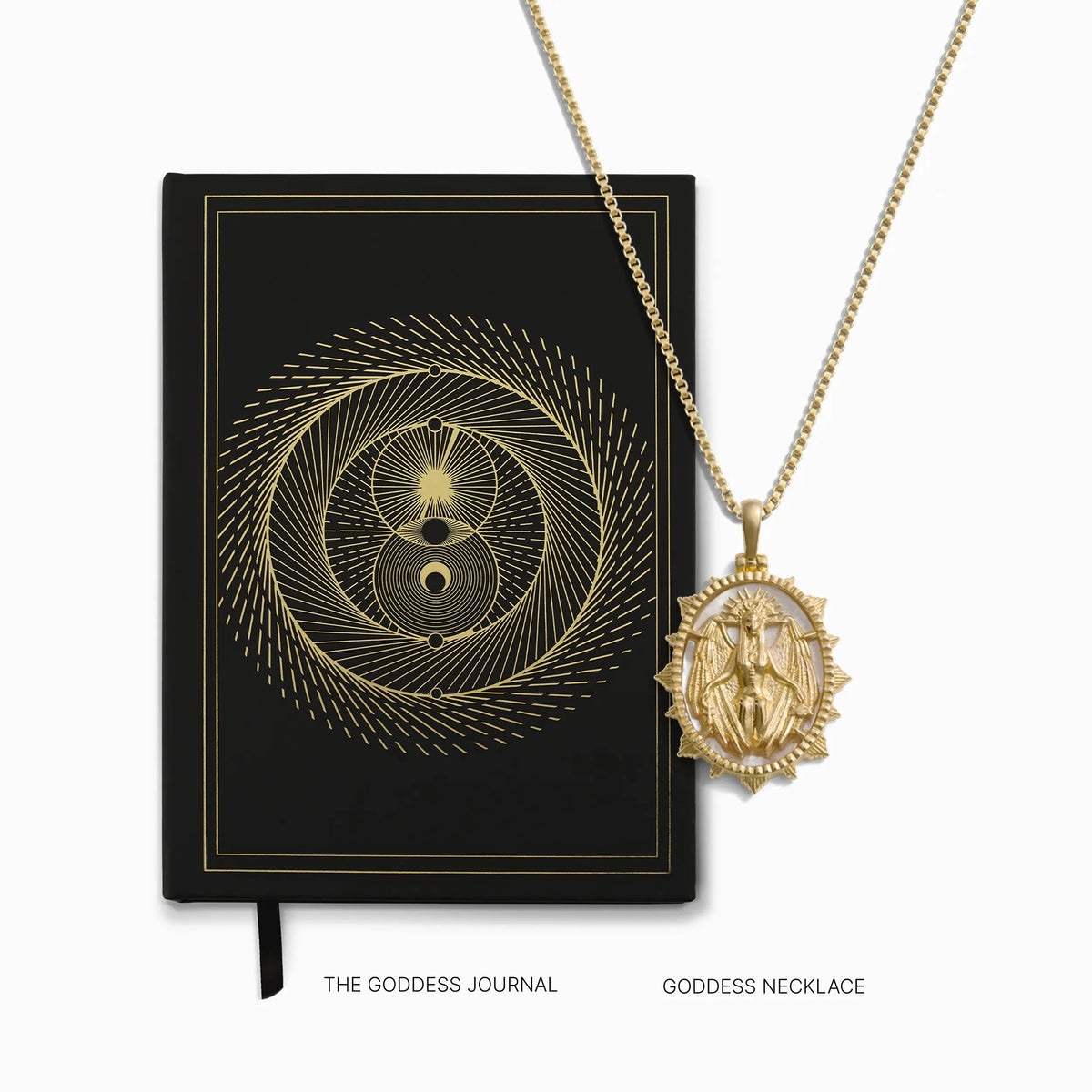 Awe Inspired Necklaces 14K Yellow Gold Vermeil / Lilith The Goddess Journal + Necklace Set