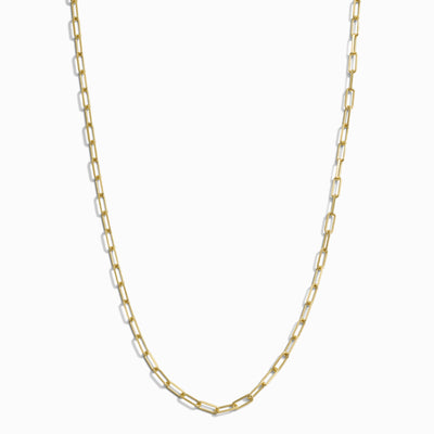 Awe Inspired Necklaces 14K Yellow Gold Vermeil Long Classic Paperclip Chain