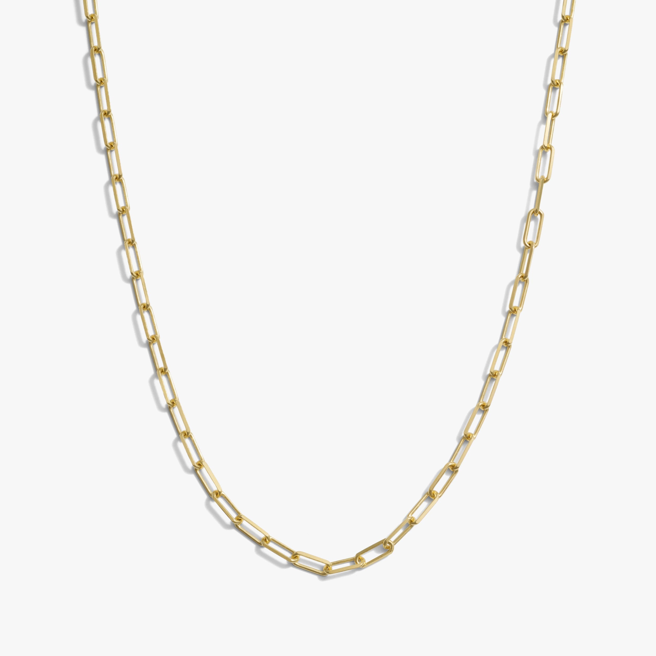 Awe Inspired Necklaces 14K Yellow Gold Vermeil Long Classic Paperclip Chain