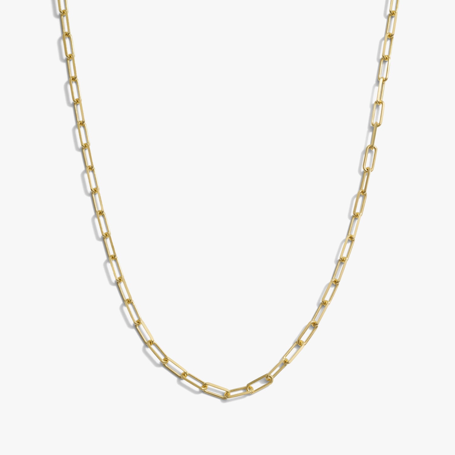 Awe Inspired Necklaces 14K Yellow Gold Vermeil Long Classic Paperclip Chain
