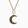 Awe Inspired Necklaces 14K Yellow Gold Vermeil Long Mystic Moon Charm Necklace