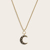 Awe Inspired Necklaces 14K Yellow Gold Vermeil Long Mystic Moon Charm Necklace