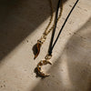 Awe Inspired Necklaces 14K Yellow Gold Vermeil Long Tiger's Eye Horn Charm Necklace