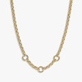 Awe Inspired Necklaces 14K Yellow Gold Vermeil Long Triple Charm Collector Necklace