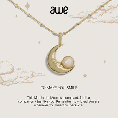 Awe Inspired Necklaces 14K Yellow Gold Vermeil Make You Smile Card Gift Set