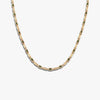 Awe Inspired Necklaces 14K Yellow Gold Vermeil / Malchite Geo Link Tennis Necklace
