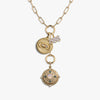 Awe Inspired Necklaces 14K Yellow Gold Vermeil Manifestation Locket Charm Lariat