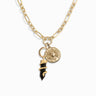 Awe Inspired Necklaces 14K Yellow Gold Vermeil Medusa Statement Single Charm Necklace