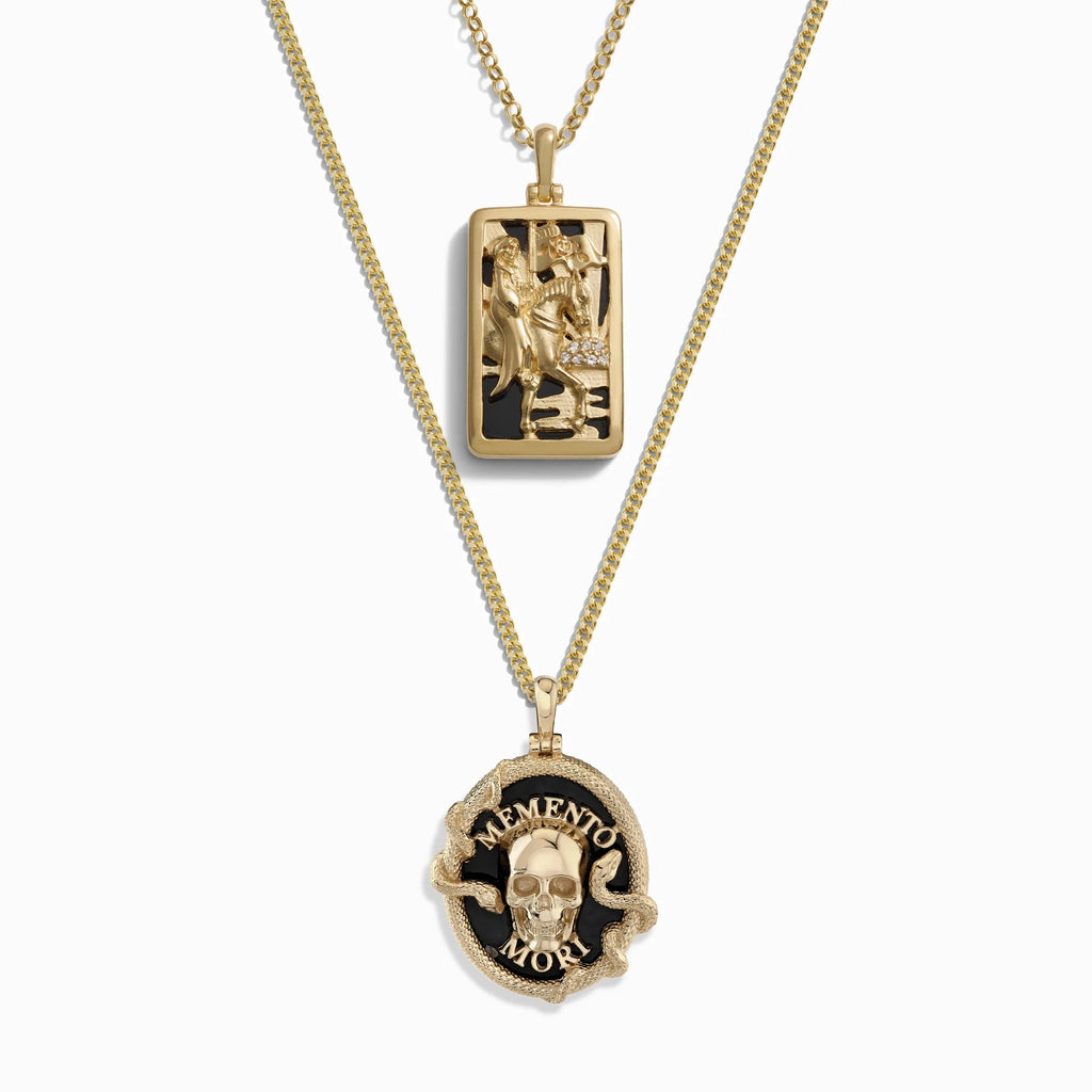 Awe Inspired  Necklaces Memento Mori and Death Tarot Necklace Set