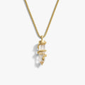 Awe Inspired Necklaces 14K Yellow Gold Vermeil Men's Guardian's Crystal Necklace