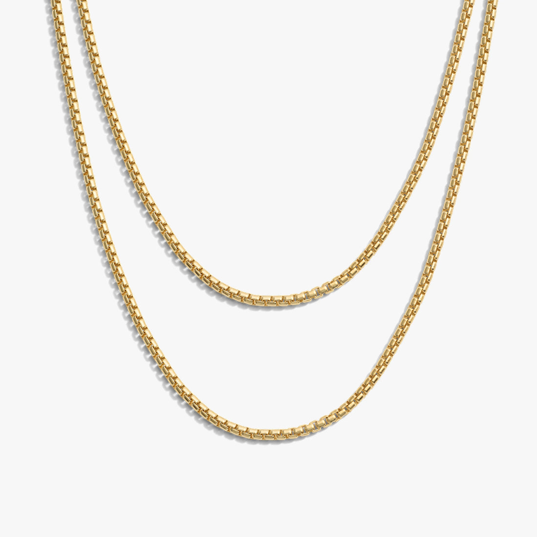Awe Inspired Necklaces 14K Yellow Gold Vermeil Men's Layered Chain Set