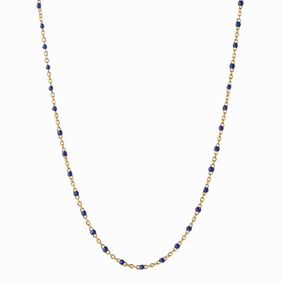 Awe Inspired Necklaces 14K Yellow Gold Vermeil / Midnight / 14"-18" Colored Enamel Necklace