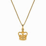 Awe Inspired Necklaces 14K Yellow Gold Vermeil / Mini / 16"-18" Diamond Crown Necklace