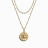 Awe Inspired Necklaces 14K Yellow Gold Vermeil Mini Medusa with Delicate Paperclip