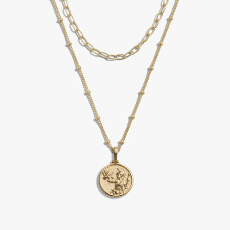 Mini Athena + Delicate Paperclip Necklace Set