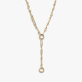Awe Inspired Necklaces 14K Yellow Gold Vermeil Molten Charm Collector Lariat
