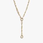 Awe Inspired Necklaces 14K Yellow Gold Vermeil Molten Charm Collector Lariat