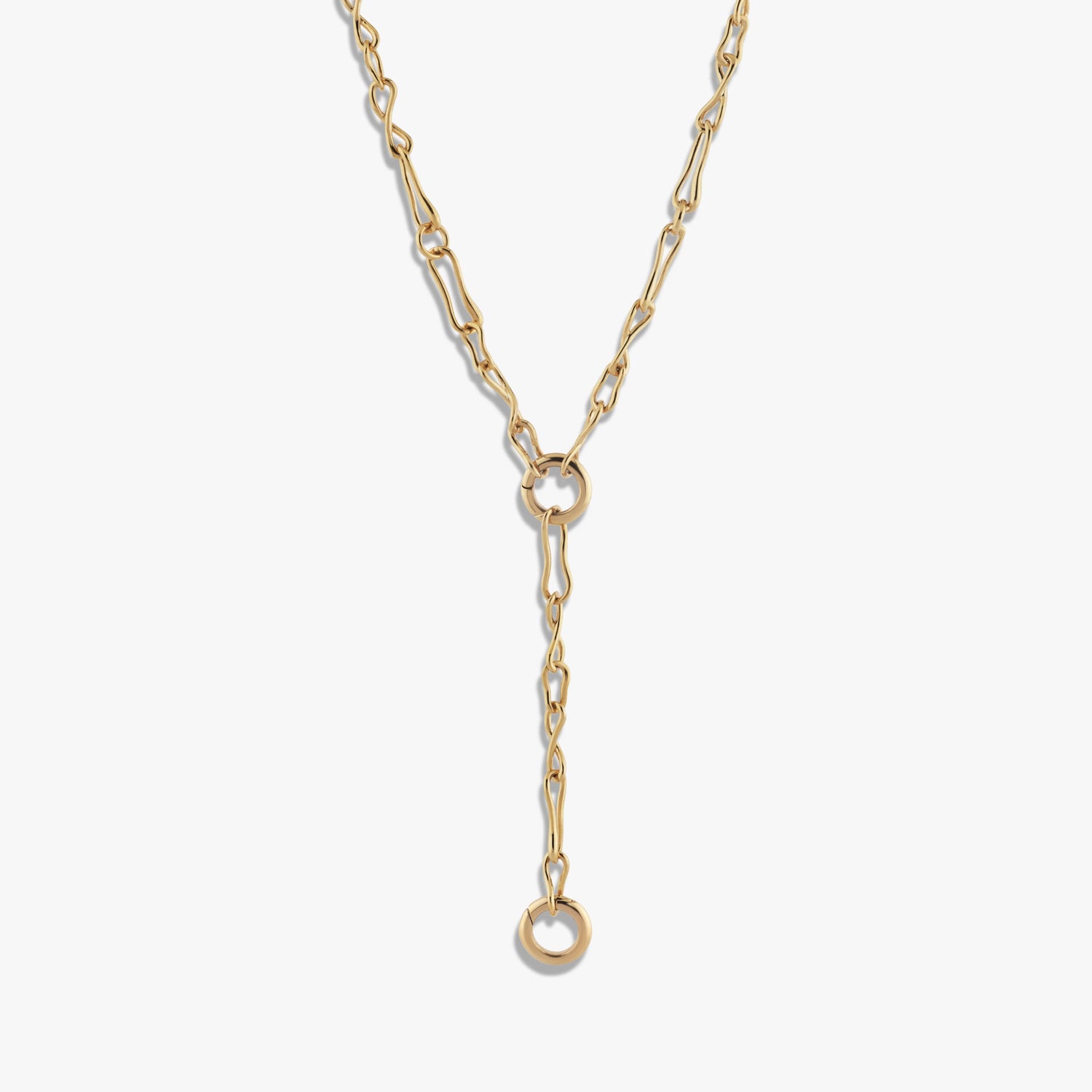 Product image of Awe Inspired Necklaces 14K Yellow Gold Vermeil Molten Charm Collector Lariat