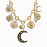 Awe Inspired Necklaces 14K Yellow Gold Vermeil Moon Goddess Statement Charm Necklace