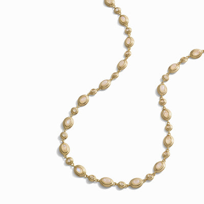 Awe Inspired Necklaces 14K Yellow Gold Vermeil Moonstone Tennis Necklace