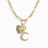 Awe Inspired Necklaces 14K Yellow Gold Vermeil Moonstruck Blue Gemstone Charm Necklace