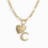 Awe Inspired Necklaces 14K Yellow Gold Vermeil Moonstruck Gemstone Charm Necklace