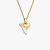 Awe Inspired Necklaces 14K Yellow Gold Vermeil / Mother of Pearl / 16-18" Cuban Chain Shark Tooth Necklace