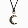 Awe Inspired Necklaces 14K Yellow Gold Vermeil Mystic Moon Cord Charm Necklace