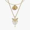 Awe Inspired Necklaces 14K Yellow Gold Vermeil Omega Isis and Phoenix Layered Set
