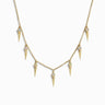 Awe Inspired Necklaces 14K Yellow Gold Vermeil Opal Spike Collar Necklace